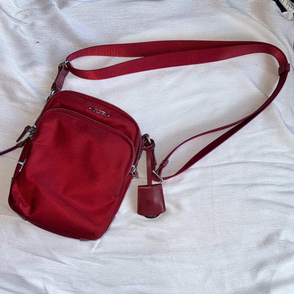Tumi Red Crossbody Bag